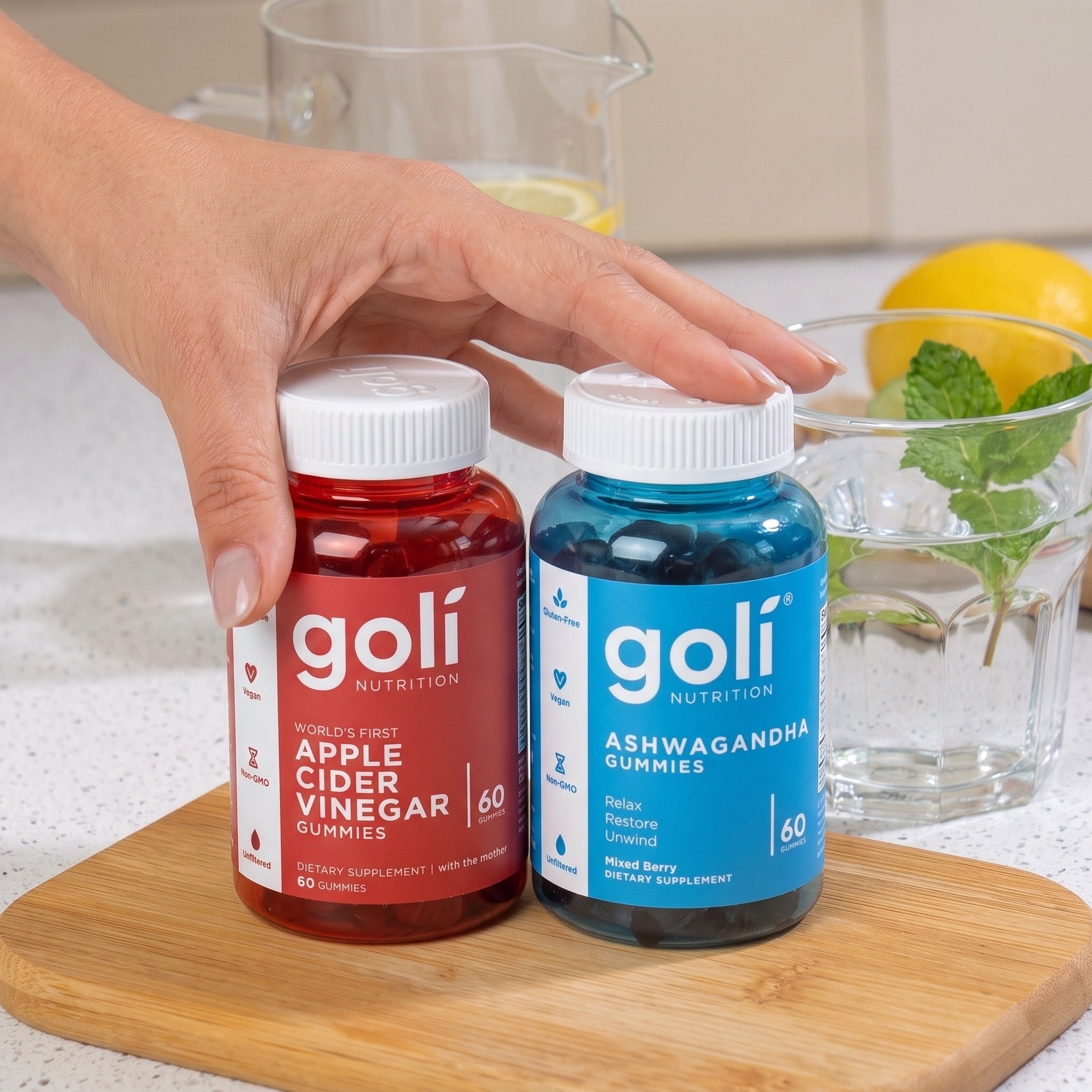 Combo Goli Bienestar Diario - 120 gomitas, vinagre de manzana y ashwagandha